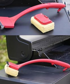 Grill Brush for Outdoor Grill, Bristle Free Steam Grill Brush with Sus304 Stainless Steel Scraper, BBQ Brush Non Metal Bristles, Grilling Accessories Fit Most Grills, Gifts for Men Dad Husband 2