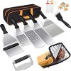 16PCS Griddle Barbecue Accessories Kit,Flat Top Grill Accessories Set for Blackstone and Camp Chef,Smoker Meat Resting Blanket,Enlarged Spatulas,Brush,Burger Press for Outdoor BBQ Camping Cooking