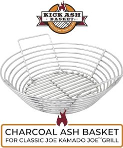 Kick Ash Basket Stainless Steel Charcoal Ash Basket for Kamado Joe Classic – Classic Kamado Grill Charcoal Basket Accessory – Designed in Wisconsin 2