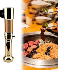 Extendable Barbecue Exhaust Pipe BBQ Chimney Accessories Easy Installation Roast Meat Shop Commercial Use Flexible 71-220cm, Gold 2