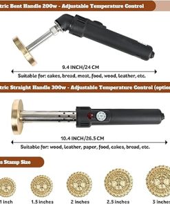 Custom Electric Branding Iron for Burger, Logo Branding Irons Personalized for Food Cake Bread BBQ Meat Coconut, Temperature-Controlled Brass Letters Burning Stamp, BBQ Gifts Grill Accessories 2