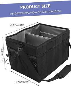Luxshiny Large Capacity Bbq Storage Tote Trunk Organizers Outdoor Grill Accessory Storage Condiment 2