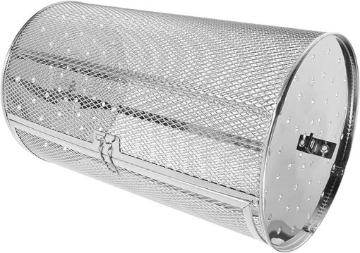 Stainless Steel Grill Basket Rotating Barbecue Cage for Air Fryer Oven Easy Assembly for Meat Fish and Vegetables Versatile Cooking Tool
