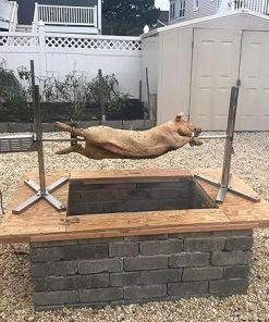 Ash & Ember 25W Tripod Rotisserie Roaster Stand, Rated 125 LB, Adjustable Height Open Fire Roaster, Round Stainless Steel Spit Rod, Electric BBQ Grill Stand for Pork, Chicken, Lamb, or Goat 2