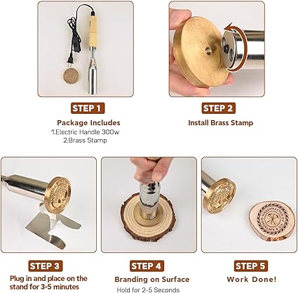 Personalized Electric Branding Iron – Custom Logo, Hamburger Buns, Steak Meat, Bread, Cake, Coconut Branding Iron for Grilling, BBQ Tools, Culinary Gifts 2 Personalized Electric Branding Iron - Custom Logo, Hamburger Buns, Steak Meat, Bread, Cake, Coconut Branding Iron for Grilling, BBQ Tools, Culinary Gifts - Image 2