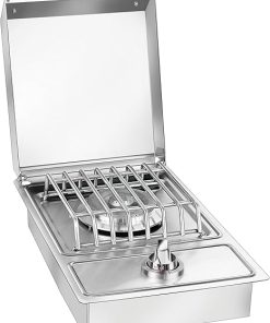 Bullet by Bull Classic Single Side Burner Stainless Steel Drop in for Outdoor Kitchen BBQ Island Natural Gas