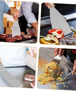 Grill Spatula Scraper Set BBQ Tool Set Grilling Tools Stainless Steel Grill Utensils 2