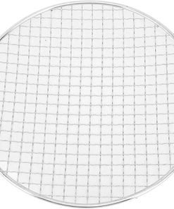 Round Grill Grate, BBQ Accessories Grill Rack, Baking Cooking Round Rack, Barbecue Grilled Grid, 25cm Diameter Stainless Steel 1.5mm Wire Barbecue Mesh Rack for Cooking