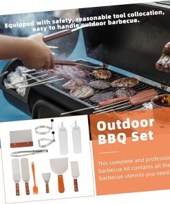 Milisten 1Set Barbecue Tool Durable BBQ Grill Accessories for Outdoor Cooking Easy to Clean Picnic Kit for Camping Lovers and Grill Enthusiasts 2