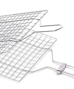 Barbecue Grilling Basket,304 Stainless Steel Grilled Fish Clip Home Bold Encrypted Clip Tool