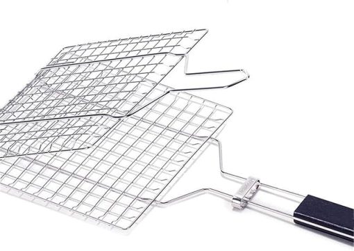 Barbecue Grilling Basket,304 Stainless Steel Grilled Fish Clip Home Bold Encrypted Clip Tool