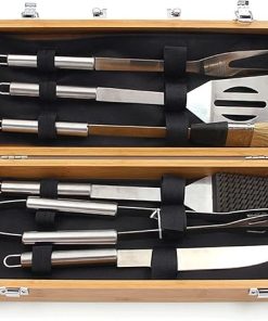 Outdoor Barbecue Tool Set, Stainless Steel BBQ Utensils, Portable Barbecue Tools, Heat-Resistant Long Handle Design, Camping Travel Barbecue Set 2