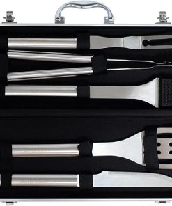BBQGUYS Signature 5-Piece Stainless Steel Tool Set - BBQ-5PC-TSB