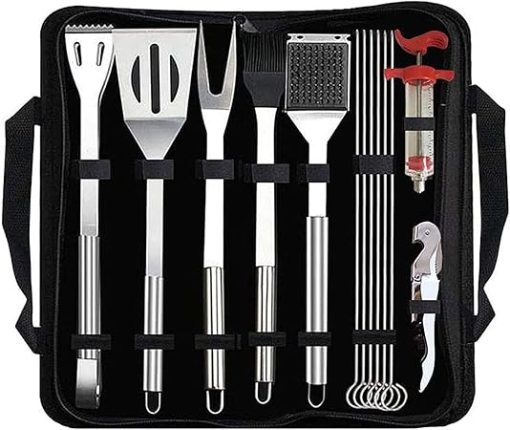 Grilling Accessories BBQ Grill Tools Set, 13 Pcs Stainless Steel Barbecue Grill Tools Kit with Injector, Barbecue Utensil Gifts