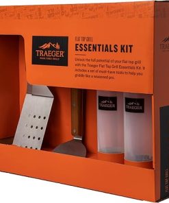 Traeger Grills BAC733 Flat Top Griddle Essentials Kit, Two Spatulas, Scraper, Squeeze Bottles Grill Accessory