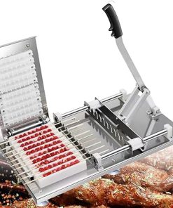 WIKINK Kebab Maker Box, Skewer Kebab Machine BBQ Meat Skewers Maker, Stainless Steel Barbecue Kebab Maker Box for Outdoor, Barbecue Spare Parts BBQ Tool