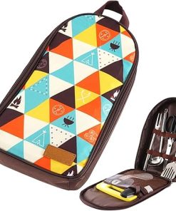 SEFAX Portable Camping Kitchen Utensil Set, Grilling and Camping Cooking Utensils Set, BBQ Tools Set, Grill Accessories, Suitable for Outdoor, Camping, Backyard (Color : C)