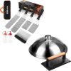 HOMENOTE Griddle Accessories Kit, 7-Pieces Exclusive Griddle Tools Long/Short Spatulas Set - Commercial Grade Flat Top Grill Cooking Kit, 12 Inch Heavy Duty Round Basting Cover Cheese Melting Dome