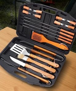 BBQ Grill Accessories Tools Set with Portable Box, 19Pcs Stainless Steel Grilling Tools for Backyard Barbecue, Camping, s for Men Women 2