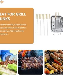BBQ Accessories Set 15pc Stainless Steel Grill Tools Outdoor Barbecue Utensils Kit Grill Spatula Squirrel Cage Blower Fan 2