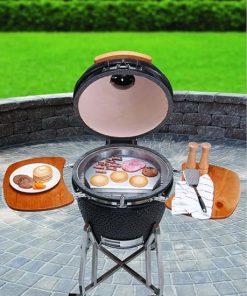 Little Griddle KQ-17-R Stainless Steel Outdoor BBQ Griddle, 17 x 14, For Charcoal Kettle and Kamado Grills, Fun to Use, Easy to Clean 2