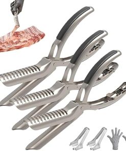 Pitboss Rib Prep Tool Membrane Remover, Rib Membrane Removal Tool, BBQ Rib Skinner Membrane Removal Tool, Rib Prep Pro Series Rib Membrane Remover Accessory Kit, Food-Grade 304 Stainless Steel(3PCS)