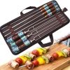 Accessories Sets 13 Pcs Grill Accessories for Camping BBQ Heavy Duty Spatula Scraper Cleaning Kit Cooking Utensils Set Carry Bag Included 4