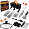 Tabletop Auto Flip Rotisserie Kit Universal Replacement Skewer Kebab Barbecue Grill Quick Install spit Outdoor Camping BBQ kebabish Free Width Adjustment Cooking Tool Accessories(DS7 S) 4