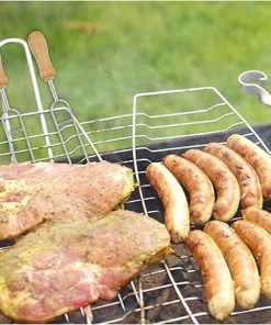 BBQ 6pcs Stainless Steel U-Shaped Barbecue Brazing Fork Needle Grilling Skewers Double Prong BBQ Tools Accessories 2