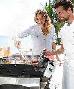 23＂×16＂ Nonstick Universal Griddle for Gas Grill, Muti-Purpose Cooking Cast Iron Griddle with Grease Groove, Pre-Seasoned Flat Top Plate Insert for Camping, Tailgating, Parties 2