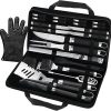 Griddle Accessories Kit, 24Pcs Grilling Accessories Set for Blackstone and Camp Chef, Flat Top Griddle Accessories Set with Scraper, Enlarged Spatulas, Basting Cover for BBQ 4
