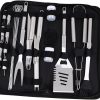 Happyyami 15 Pcs Telescopic Barbecue Fork Outdoor BBQ Grill Outdoor Extendable Fork Marshmallow Roasting Sticks Stainless Steel Barbecue Forks BBQ Fork Toolkit Asb to Rotate Household 3