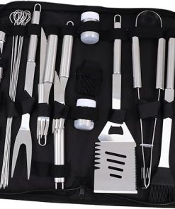 POPETPOP BBQ Tool Set 12-Piece Stainless Steel Grill Accessories Kit for Outdoor Grilling Camping and Holidays