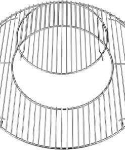 Grill Grates Replacement for Weber 8835, 22.5 inch Charcoal Grills, Kettle, Performer, Master-Touch, Charcoal Smoker, 21.5" Gourmet BBQ System Hinged Stainless Steel Cooking Grate Parts