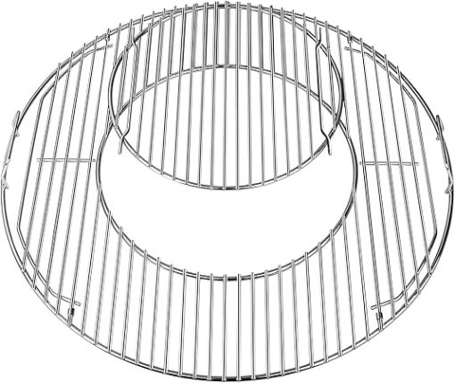 Grill Grates Replacement for Weber 8835, 22.5 inch Charcoal Grills, Kettle, Performer, Master-Touch, Charcoal Smoker, 21.5" Gourmet BBQ System Hinged Stainless Steel Cooking Grate Parts