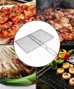 GeRRiT Grills 3pcs Anti-Sticking Basket for Grilled Fish; Barbecue Tool with Metal Handle; and a Bacon Grill net; Outdoor Barbecue net Accessories; 2