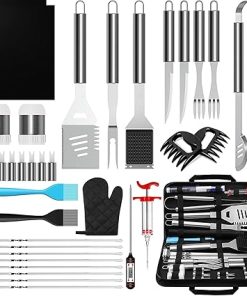 Barbecue Grill Tools Set - 35Pcs Stainless Steel BBQ Accessories with Storage Bag Men Women Outdoor Grilling Kit Barbecue Grill Utensils for Camping Party and Picnic