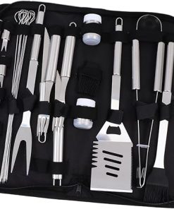 HANABASS Complete BBQ Tools Kit 27 Piece Stainless Steel Grill Utensils Set Fork Brush Shovel for Outdoor and Home Barbecue