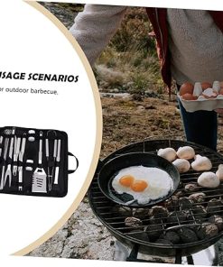 1Set Practical BBQ Utensils Kit with Durable Stainless Steel Tools Portable Storage Bag for Outdoor Grilling Camping and Holidays 2