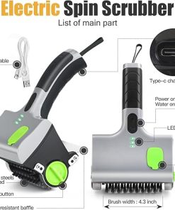 Wireless Electric steam Grill Brush and Scraper for Barbecue Outdoor Indoor Grill,Cordless Handheld steam Grill Cleaner, Unique Tool for Stove, Oven,Charbroil Chimney(Grey) 2
