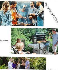 Luxshiny 12pcs Barbecue Tools Set BBQ Tools Kit Spade Brush Fork Knife Clamp Skewer for Outdoor Grill 2