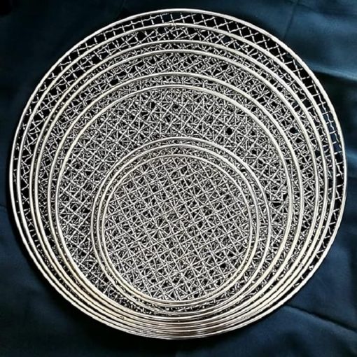 1pc Round Net Stainless Steel BBQ Meshes Barbecue Non-stick Wire Net Bbq Grill Mesh Accessories Party Picnic Camping Tools (Color : 35cm)