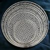 1pc Round Net Stainless Steel BBQ Meshes Barbecue Non-stick Wire Net Bbq Grill Mesh Accessories Party Picnic Camping Tools (Color : 28cm)
