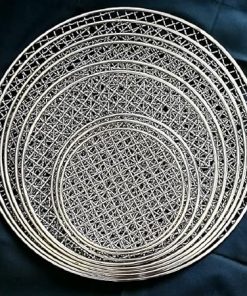 1pc Round Net Stainless Steel BBQ Meshes Barbecue Non-stick Wire Net Bbq Grill Mesh Accessories Party Picnic Camping Tools (Color : 33cm)