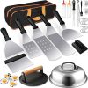APLUSH Griddle Accessories Kit, 29 PCS Flat Top Grill Accessories Set for Blackstone and Camp Chef, Grill Spatula Set with Basting Cover, Enlarged Spatulas, Carry Bag for Outdoor Grilling BBQ
