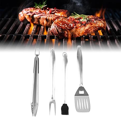 Upgrade Your Grilling Game with Our Stainless Steel Grilling Kit: The Ultimate BBQ Grill Tools Set for Perfect Outdoor Cooking Experience 2 Upgrade Your Grilling Game with Our Stainless Steel Grilling Kit: The Ultimate BBQ Grill Tools Set for Perfect Outdoor Cooking Experience - Image 2