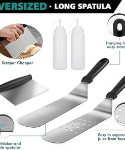 16 PCS Grilling Griddle Accessories Kit for Blackstone and Camp Chef, Commercial Grade Flat Top BBQ Tools Set with Carry Bag and Gift Box, Grill Tool Set for Men Women Outdoor BBQ Camping (16 PCS) 2