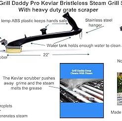 New Grill Daddy Pro with Kevlar Bristleless Grill Scrubber Cleans with steam 2