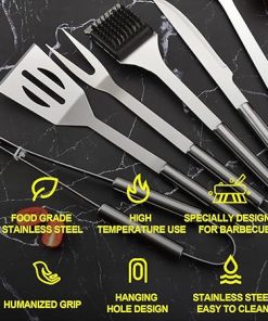 OOX 20pc BBQ Grill Tool Set – Professional BBQ Accessories Set for Outdoor Cooking Camping Grilling Smoking 2