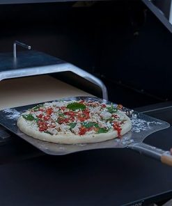 Green Mountain Grills 14 Inch Square Steel Pizza Peel with Engraved Wooden Handle for Pellet Grill Wood-Fired Pizza Ovens, Silver 2